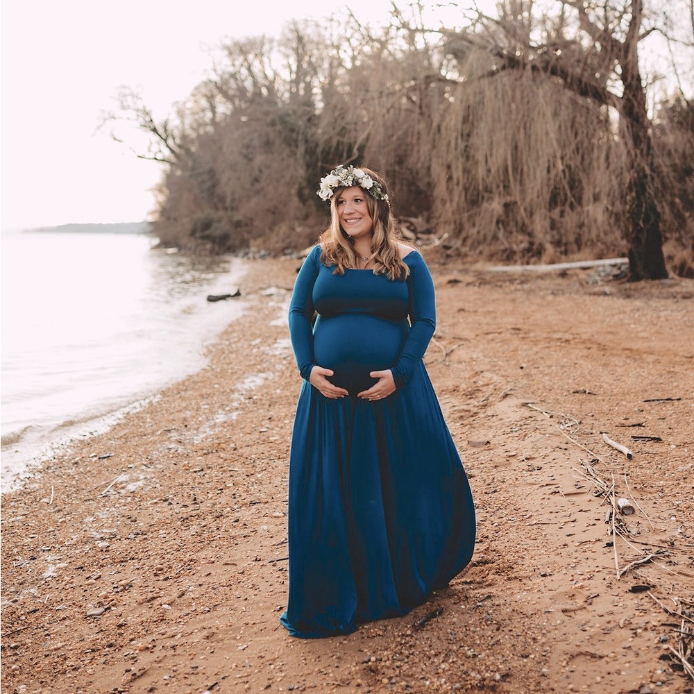 Pinkblush Maternity Dress - Blue/Teal